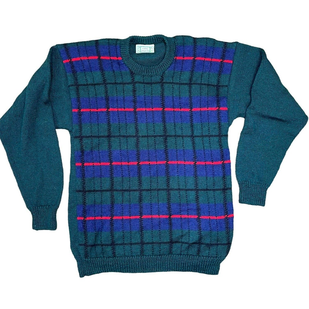 Vintage Kapai Crafts Sweater‎ Womens Small Pullover Fair Isle Wool New Zealand
